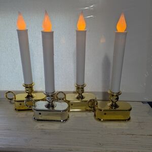 4 Pack Window Candle Lamps With Sensor Dusk To Dawn Flickering Amber Flame